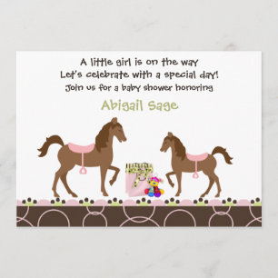 Horse Baby Shower Invitation for Girls