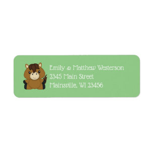 Horse Baby Shower Label