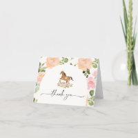 Horse Baby Shower Thank You Card