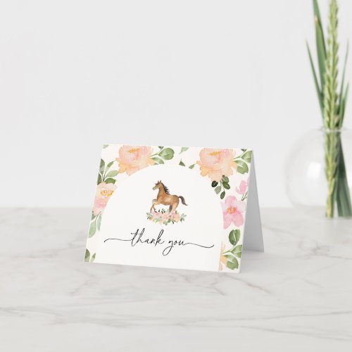 Horse Baby Shower Thank You Card