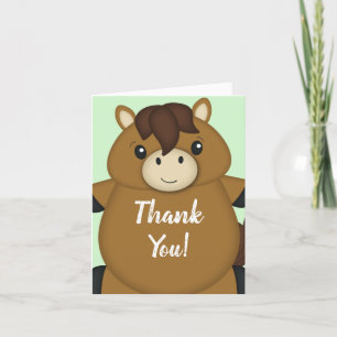Horse Baby Shower Thank You Card