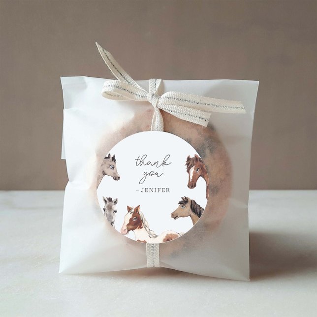 Horse Baby Shower Thank You Treat Labels (Creator Uploaded)