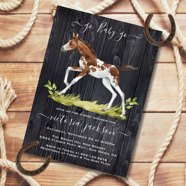 Horse Baby Shower with foal Invitation (Creator Uploaded)