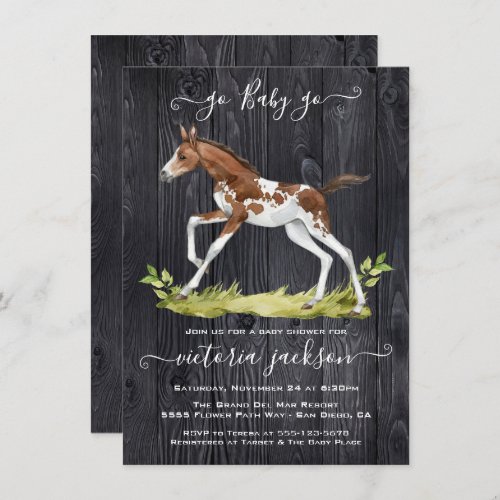 Horse Baby Shower with foal Invitation