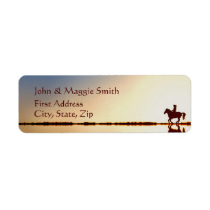 Horse Back Riding Farm Animal Label