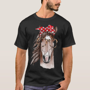 horse bandana and glasses T-Shirt