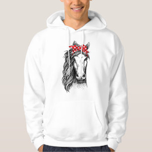 Horse Bandana Cute for Horse Lover Horseback Ridin Hoodie