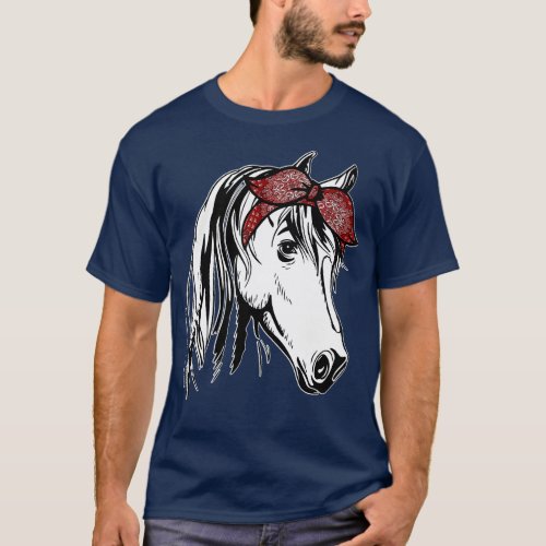 Horse Bandana for Equestrian Horseback Riding Hors T_Shirt