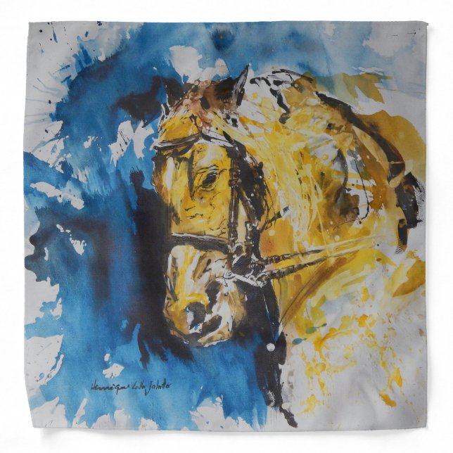 "Horse" Bandana in Acute Spots (Front)