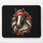 Horse Bandana T Shirt For Horseback Riding Horse L Mouse Pad<br><div class="desc">Horse Bandana T Shirt For Horseback Riding Horse Lover</div>
