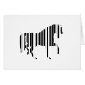 HORSE BAR CODE Zebra Barcode Pattern Design Cards (Front Horizontal)