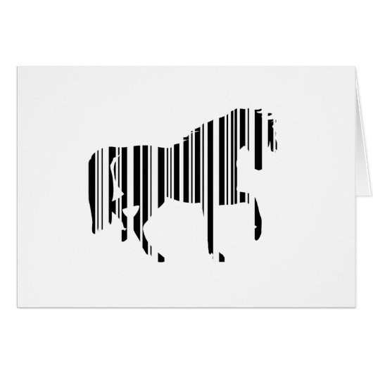 HORSE BAR CODE Zebra Barcode Pattern Design Cards (Front Horizontal)