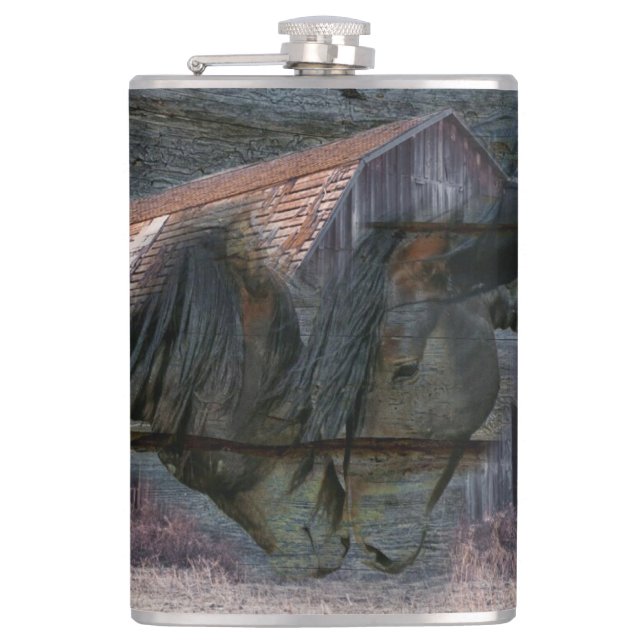 Horse Barn Spirits Flask (Front)
