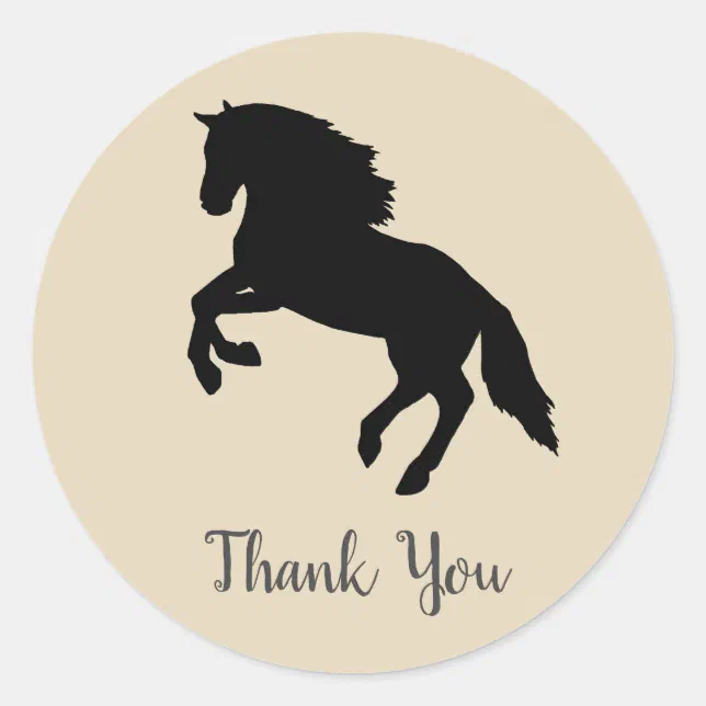 Horse Barnyard Farm Party Thank You Stickers | Zazzle