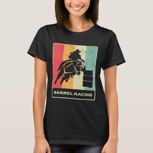 Horse Barrel Racer Girl Horse Racing Horses Race L T_Shirt