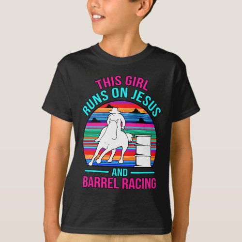 Horse Barrel Racing Girl Horse Racer Horses Race L T_Shirt