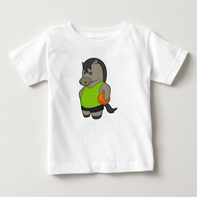 Horse Basketball player Basketball Baby T-Shirt (Front)