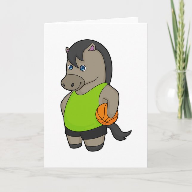 Horse Basketball player Basketball Card (Front)