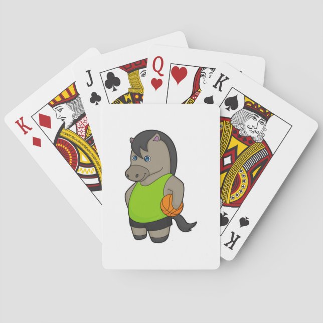 Horse Basketball player Basketball Poker Cards (Back)