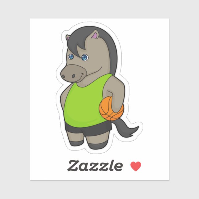 Horse Basketball player Basketball Sticker (Sheet)