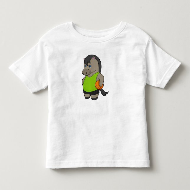Horse Basketball player Basketball Toddler T-shirt (Front)