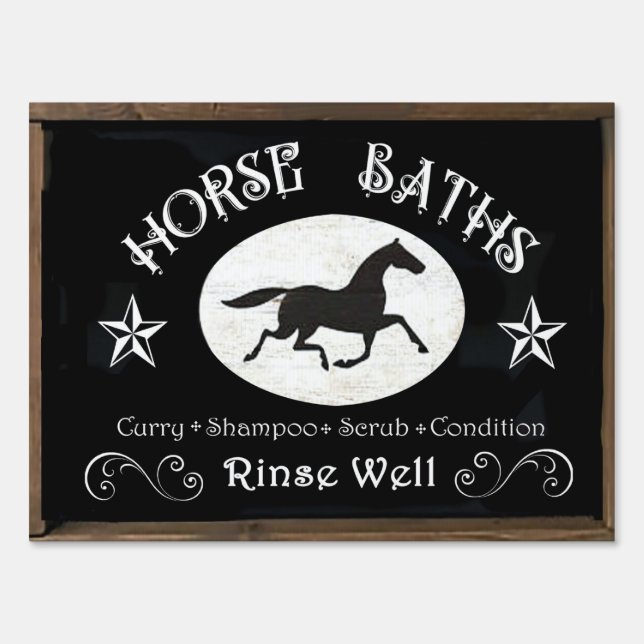 Horse Bath Wash stall sign (Front)