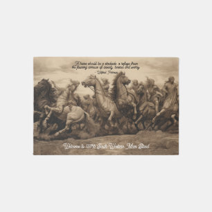 Horse Battle Riders Entry Rug Welcome Mat