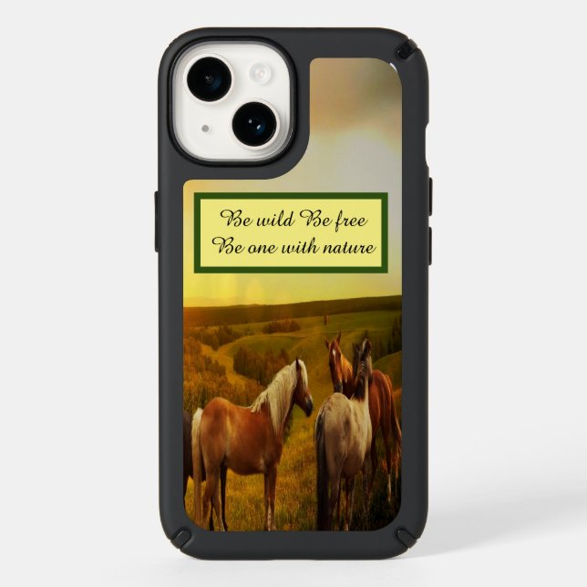Horse Be one with nature Speck iPhone Case (Front)