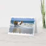 Horse Beach Greeting Card