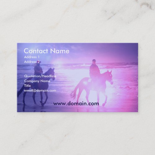 Horse Beach Walk Business Card
