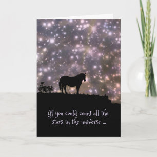 Horse Beautiful Thinking of You Card With Love