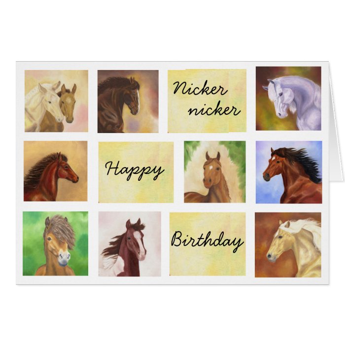 Horse birthday card