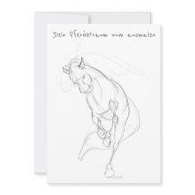 Horse Birthday Card to Color