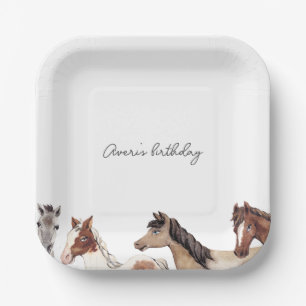 Horse Birthday Custom Paper Plates