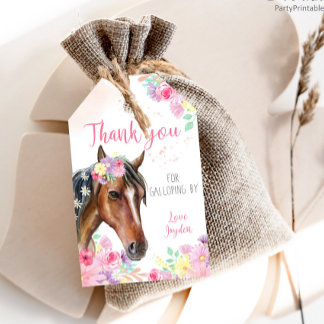 Horse Birthday Favor Tags