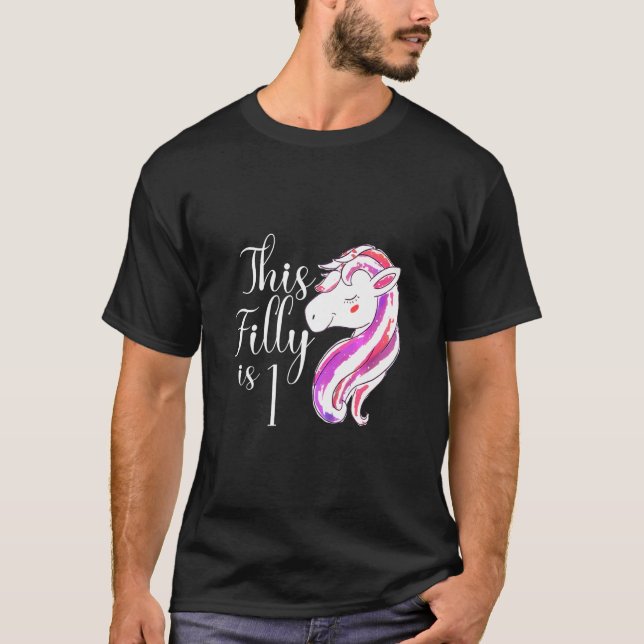 Horse Birthday Filly Pony Riding Theme St T-Shirt (Front)