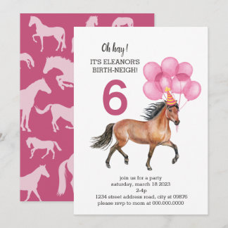 Horse Birthday // Oh Hay It's Your Birth-neigh Invitation