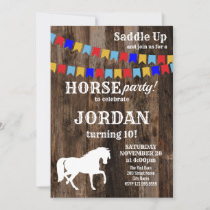 Horse birthday party Invitation
