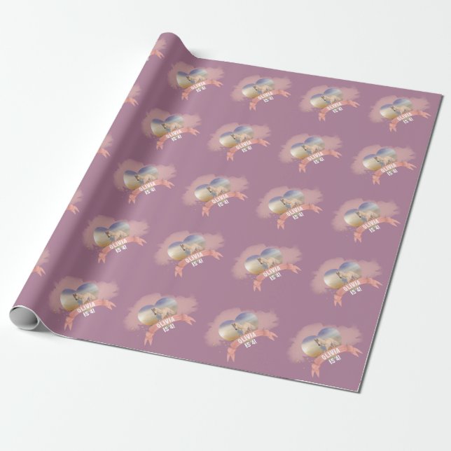 Horse Birthday Party Wrapping Paper (Unrolled)