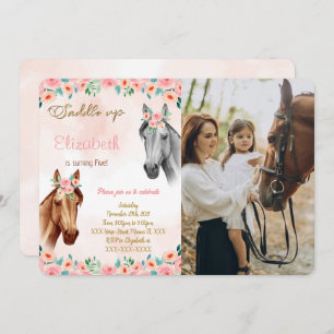 Horse Birthday Photo Invitation
