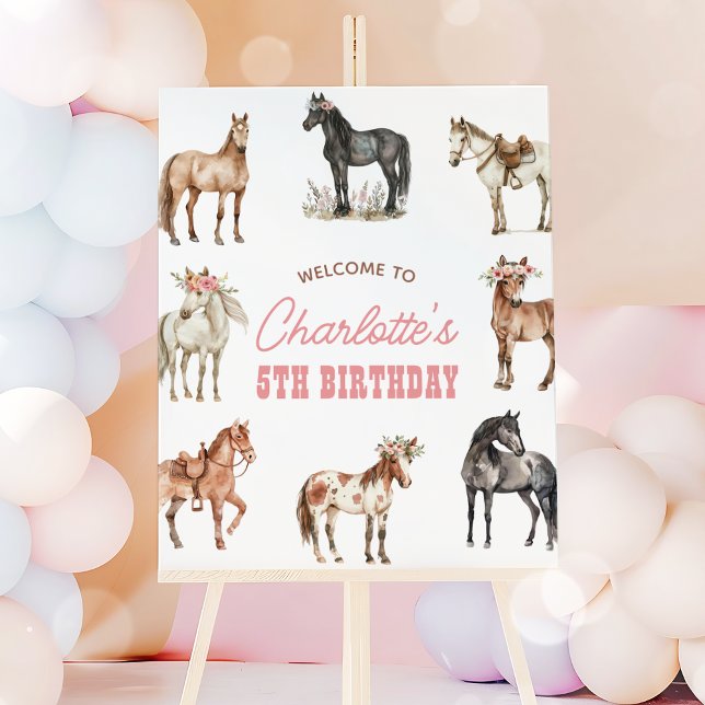 Horse Birthday Pony Party Welcome Sign (Creator Uploaded)