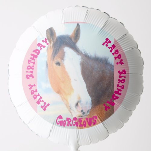 Horse Birthday Theme Balloon