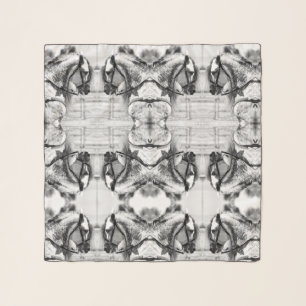 Horse black and white collage art photograph  scarf