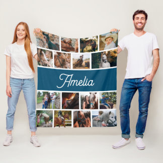 Horse Blanket For Girls, Kids Name Blanket