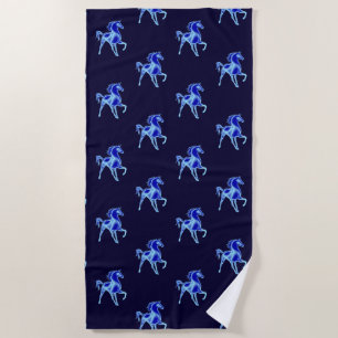 Horse Blue Beach Towel - Choose Colors