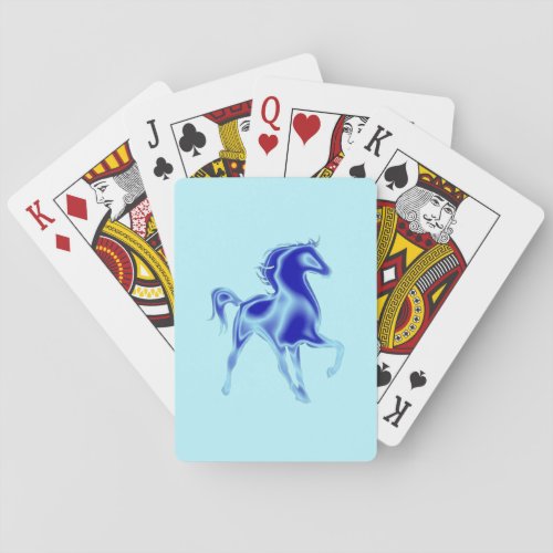 Horse Blue Playing Cards _ Custom Colors