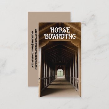Horse Boarding Barn  Business Card by businessCardsRUs at Zazzle