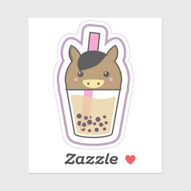 Horse Boba Sticker (Sheet)