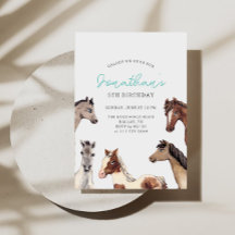 Horse Boho Cowboy Birthday Invitation