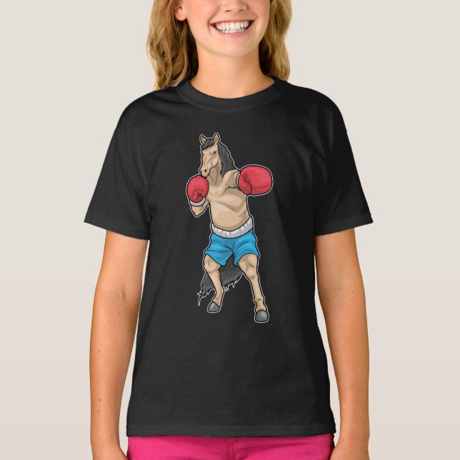 Horse Boxer Boxing gloves Boxing T-Shirt (Front)